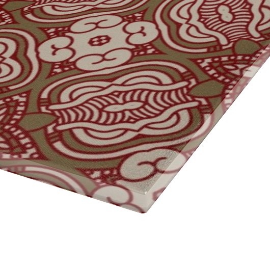 Bunter Retro Musterhintergrund 4 Schneidebrett (Ecke)