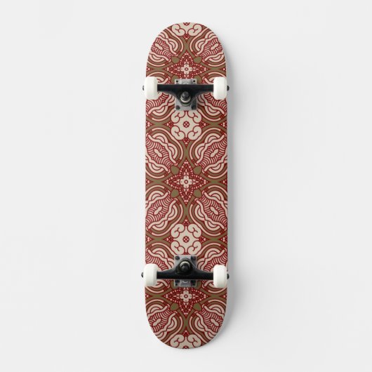 Bunter Retro Musterhintergrund 4 Skateboard (Vorderseite)