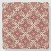 Bunter Retro Musterhintergrund 4 Steinuntersetzer (Vorderseite)