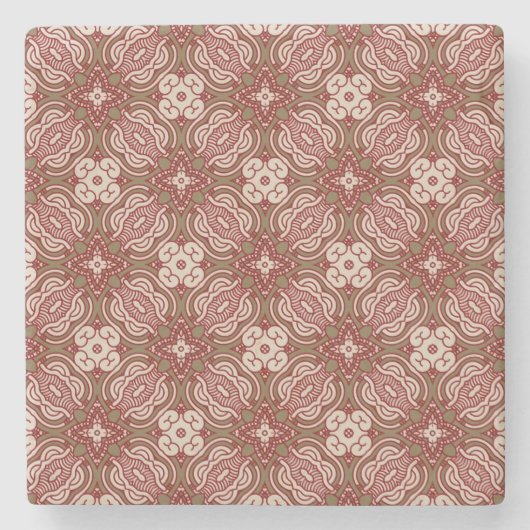 Bunter Retro Musterhintergrund 4 Steinuntersetzer (Vorderseite)