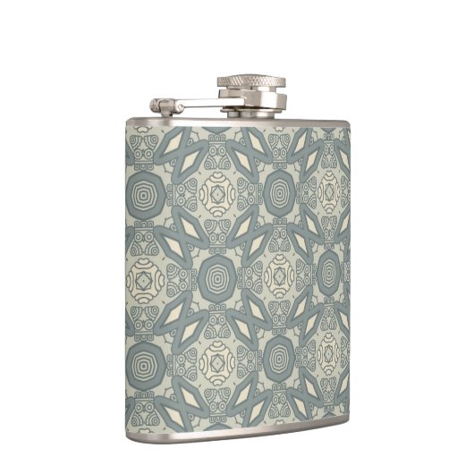 Bunter Retro Musterhintergrund 5 Flachmann (Rechts)