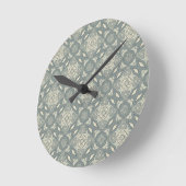 Bunter Retro Musterhintergrund 5 Runde Wanduhr (Winkel)