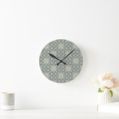 Bunter Retro Musterhintergrund 5 Runde Wanduhr (Zuhause)