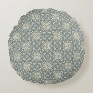 Bunter Retro Musterhintergrund 5 Rundes Kissen