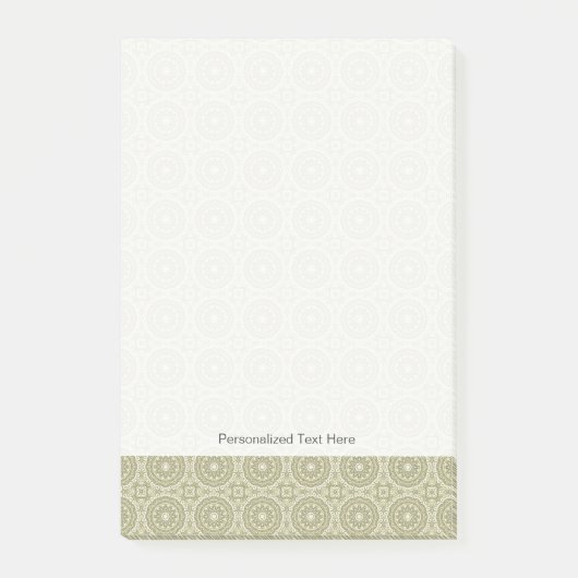 Bunter Retro Musterhintergrund 6 Post-it Klebezettel (Vorderseite)