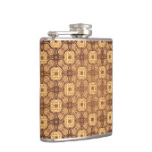 Bunter Retro Musterhintergrund Flachmann (Rechts)