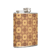 Bunter Retro Musterhintergrund Flachmann (Rechts)