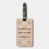 Bunter Retro Musterhintergrund Gepäckanhänger (Rückseite vertikal)