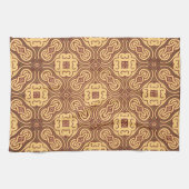 Bunter Retro Musterhintergrund Geschirrtuch (Horizontal)