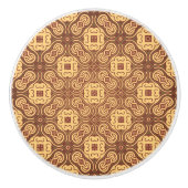 Bunter Retro Musterhintergrund Keramikknauf (Vorderseite)