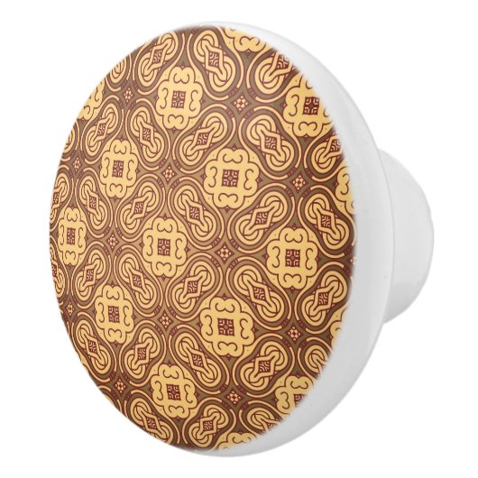 Bunter Retro Musterhintergrund Keramikknauf (Rechts)