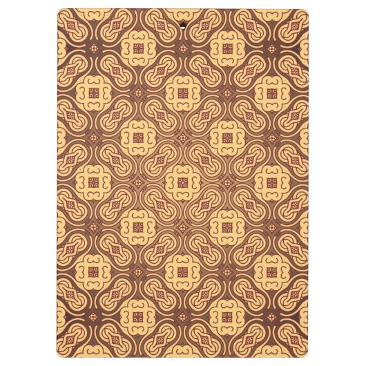 Bunter Retro Musterhintergrund Klemmbrett (Rückseite)