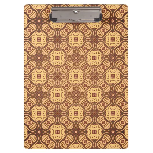 Bunter Retro Musterhintergrund Klemmbrett (Vorderseite)