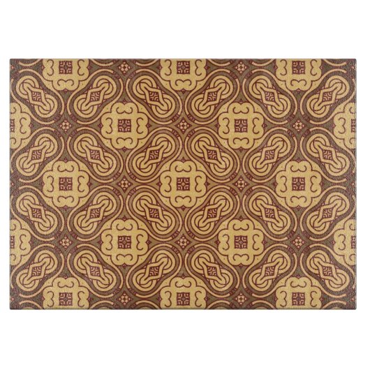 Bunter Retro Musterhintergrund Schneidebrett (Vorderseite)