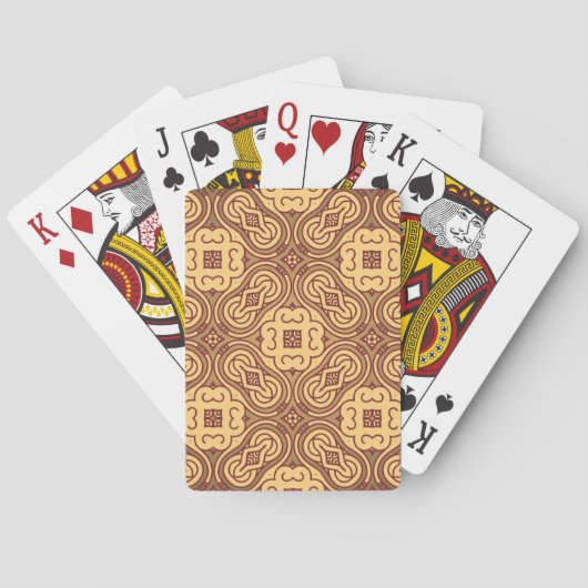 Bunter Retro Musterhintergrund Spielkarten (Rückseite)