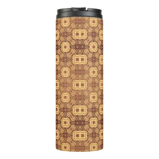 Bunter Retro Musterhintergrund Thermosbecher (Rückseite)