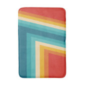 Bunter Retro Streifen - 70er, 80er Entwurf Badematte (Vorderseite Vertikal)