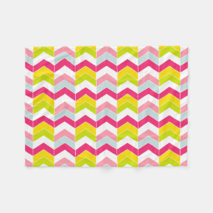 Bunter rosa Zickzack-Zickzack Muster Fleecedecke