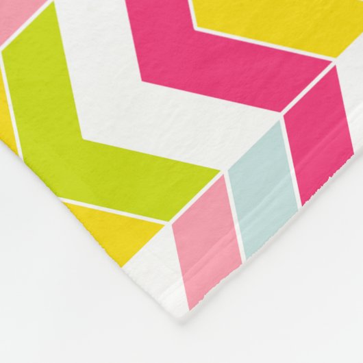 Bunter rosa Zickzack-Zickzack Muster Fleecedecke (Ecke)