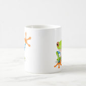 Bunter Rot-Mit Augen Baum-Frosch, der heraus Kaffeetasse (Mittel)