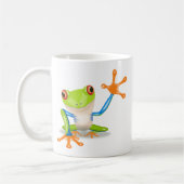 Bunter Rot-Mit Augen Baum-Frosch, der heraus Kaffeetasse (Links)