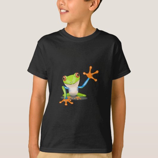 Bunter Rot-Mit Augen Baum-Frosch, der heraus T-Shirt (Vorderseite)