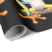 Bunter roter mit Augen Baum-Frosch Geschenkpapier (Rolleneckpunkt)