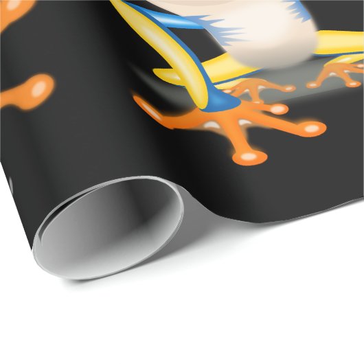 Bunter roter mit Augen Baum-Frosch Geschenkpapier (Rolleneckpunkt)