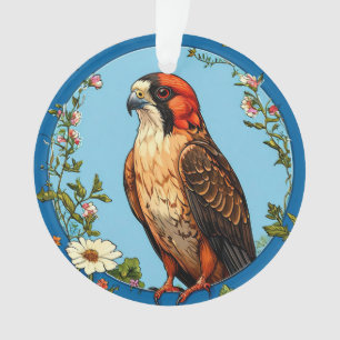 Bunter Rotfußfalke Vogel Ornament
