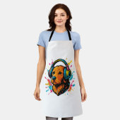 Bunter Rottweiler Pop Art – Vibranter Splash-Stil Schürze (Getragen)
