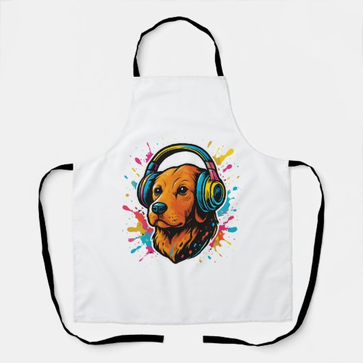 Bunter Rottweiler Pop Art – Vibranter Splash-Stil Schürze (Vorderseite)