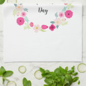 Bunter rustikaler Blumenkranz Geschirrtuch (Gefaltet)