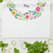 Bunter rustikaler Blumenkranz Geschirrtuch (Gefaltet)