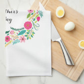 Bunter rustikaler Blumenkranz Geschirrtuch (Viertel Falte)