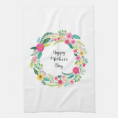 Bunter rustikaler Blumenkranz Geschirrtuch (Vertikal)