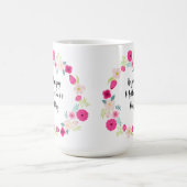 Bunter rustikaler Blumenkranz Kaffeetasse (Mittel)
