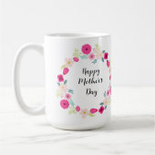Bunter rustikaler Blumenkranz Kaffeetasse (Links)