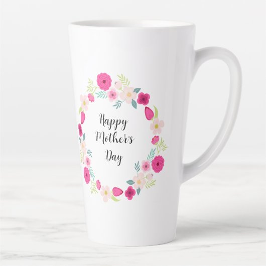 Bunter rustikaler Blumenkranz Milchtasse (Rechts)
