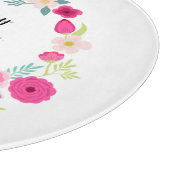 Bunter rustikaler Blumenkranz Schneidebrett (Ecke)