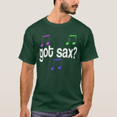 Bunter Saxophone scherzt T - Shirt (Vorderseite)