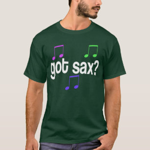 Bunter Saxophone scherzt T - Shirt