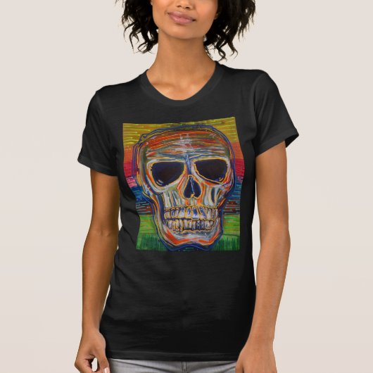Bunter Schädel T-Shirt (Vorderseite)