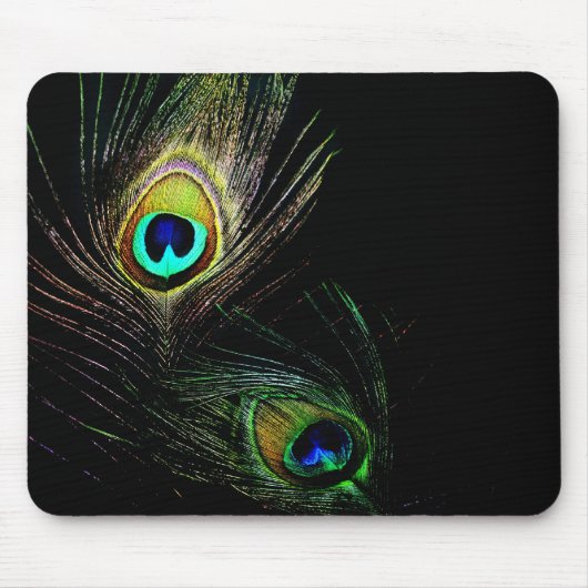 Bunter schicker Pfau versieht moderne Fotografie Mousepad (Vorne)