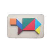 Bunter Schildkröte Tangram Badematte (Vorderseite)