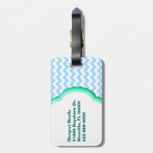 Bunter Schildkröten-Gewohnheits-Gepäckanhänger Gepäckanhänger (Rückseite vertikal)