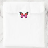 Bunter Schmetterling beim Kacken Runder Aufkleber (Tasche)
