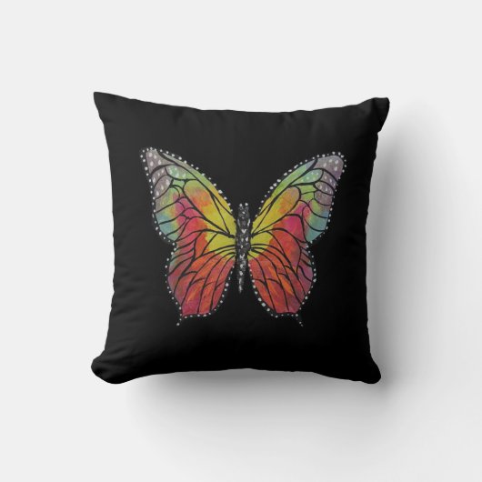 Bunter Schmetterling Kissen (Vorderseite)