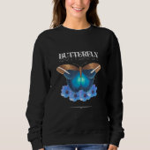 Bunter Schmetterling mit Blumen im Boho Design Sweatshirt (Vorderseite)