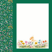 Bunter Schmetterling mit Wildblumen 1. Geburtstag Einladung