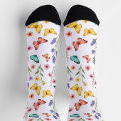 Bunter Schmetterling Socken (Oben)